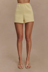 Malika Knit Shorts - Lemon