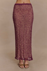 Cordelia Knit Maxi Skirt - Mauve
