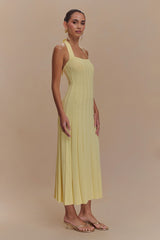 Jacqui Halter Knit Midi Dress - Lemon