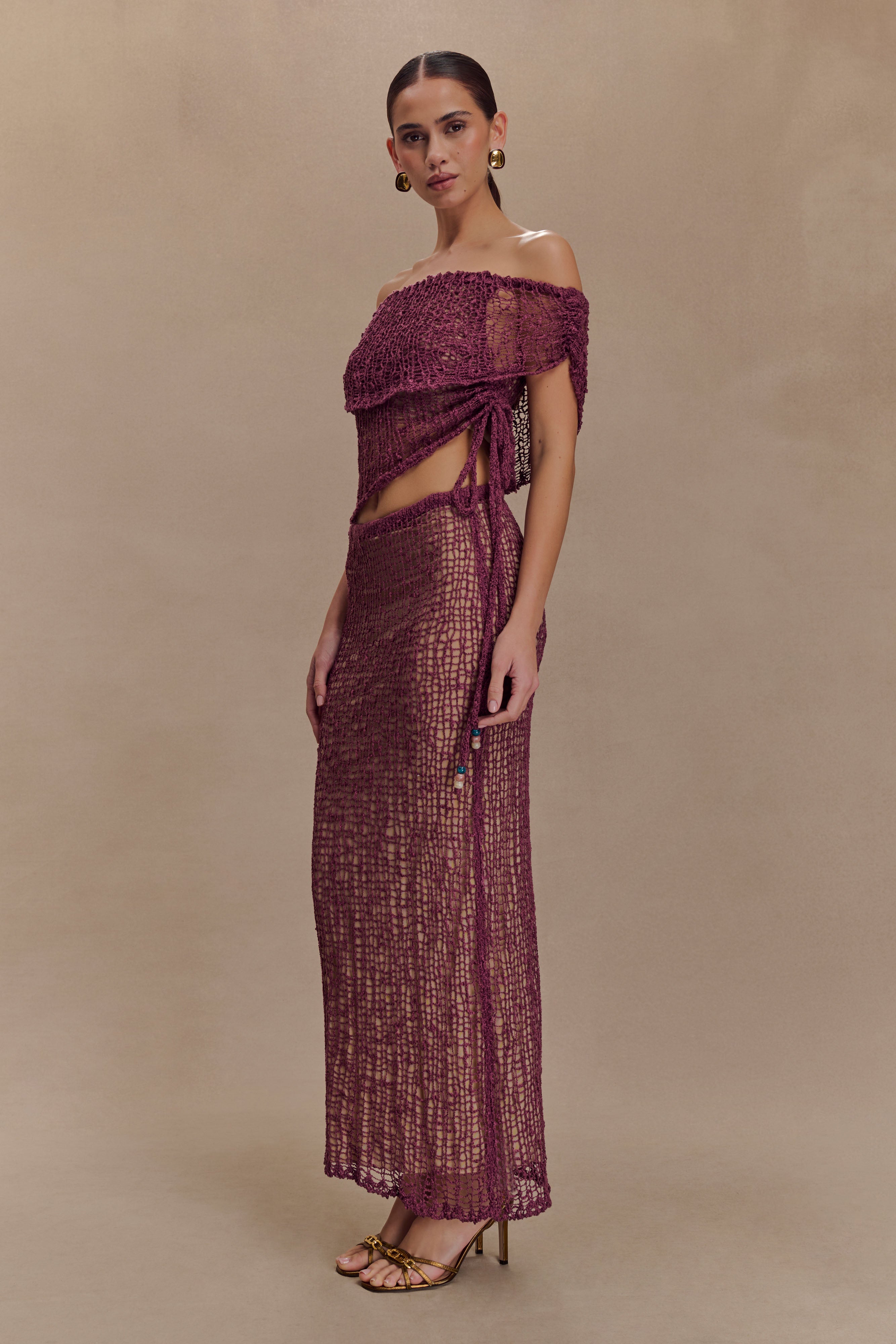 Cordelia Knit Maxi Skirt - Mauve