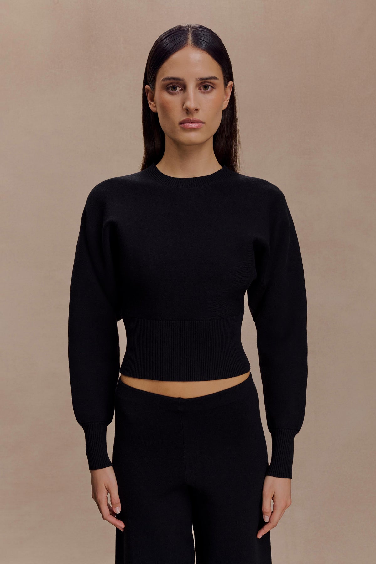 Ciaralee Cinched Waist Jumper - Black