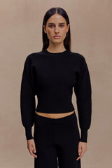 Ciaralee Cinched Waist Jumper - Black