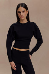 Ciaralee Cinched Waist Jumper - Black