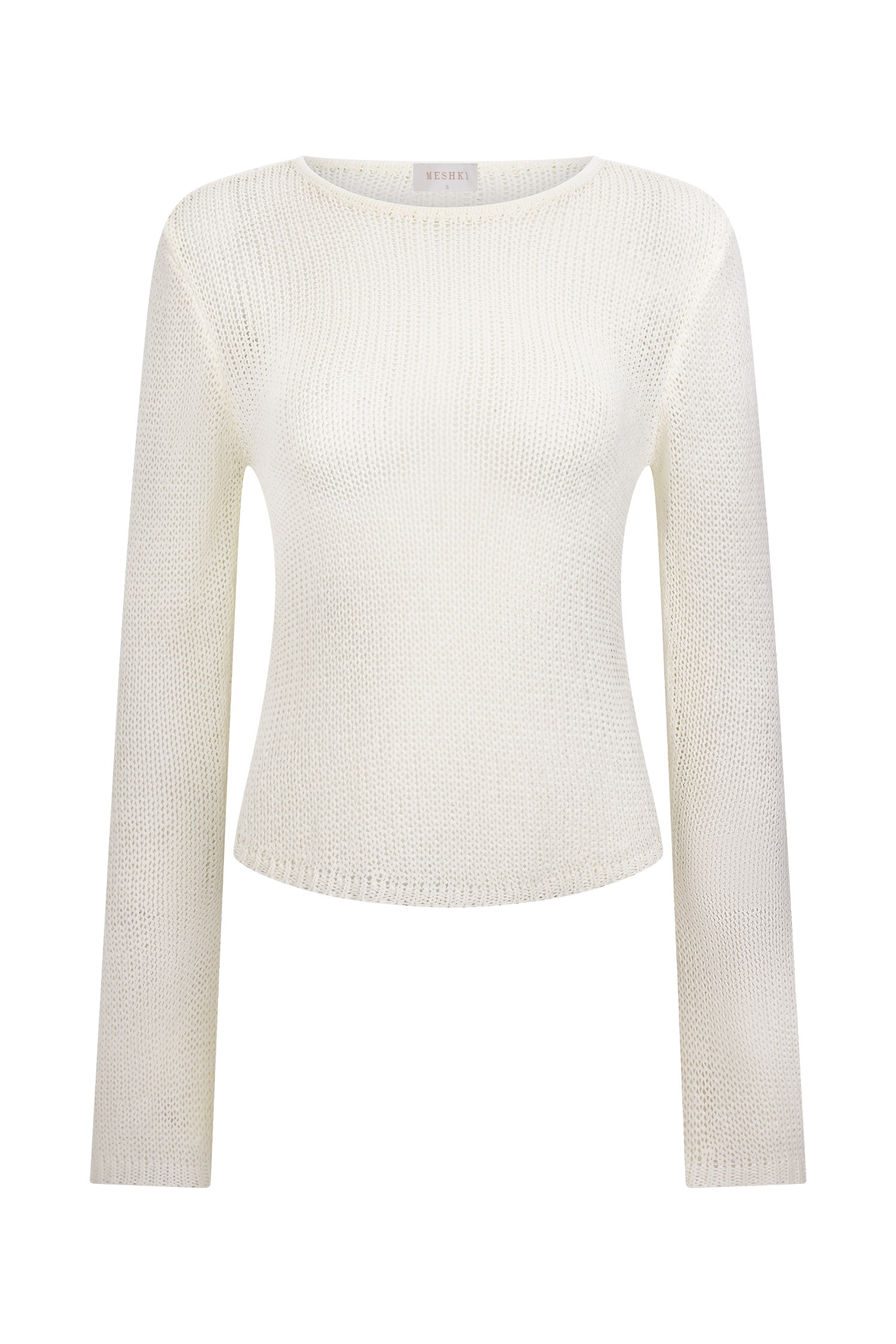 Isabella Long Sleeve Knit Top - White