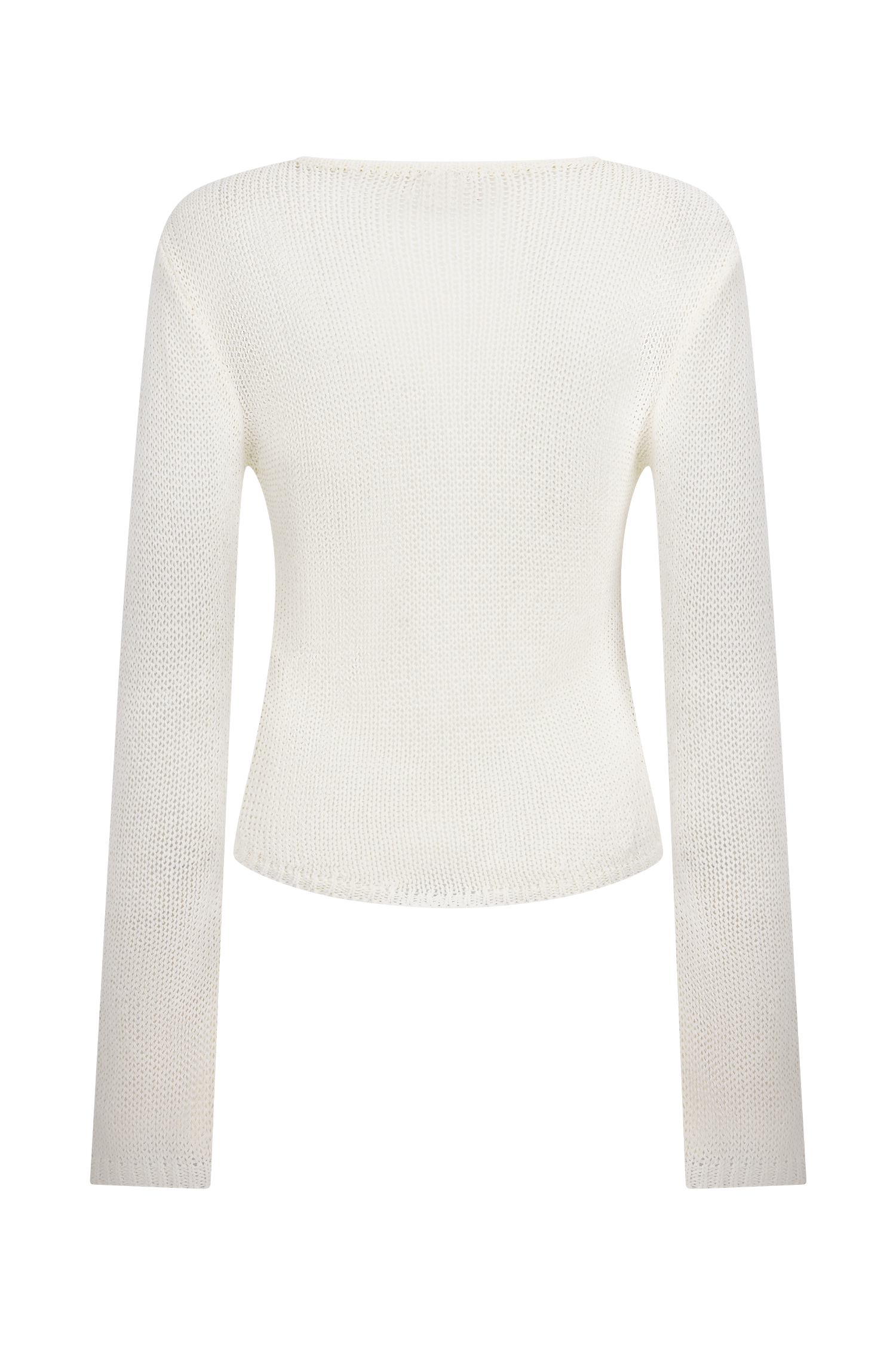 Isabella Long Sleeve Knit Top - White