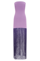 Koah Fringe Bandage Knit Maxi Dress - Purple