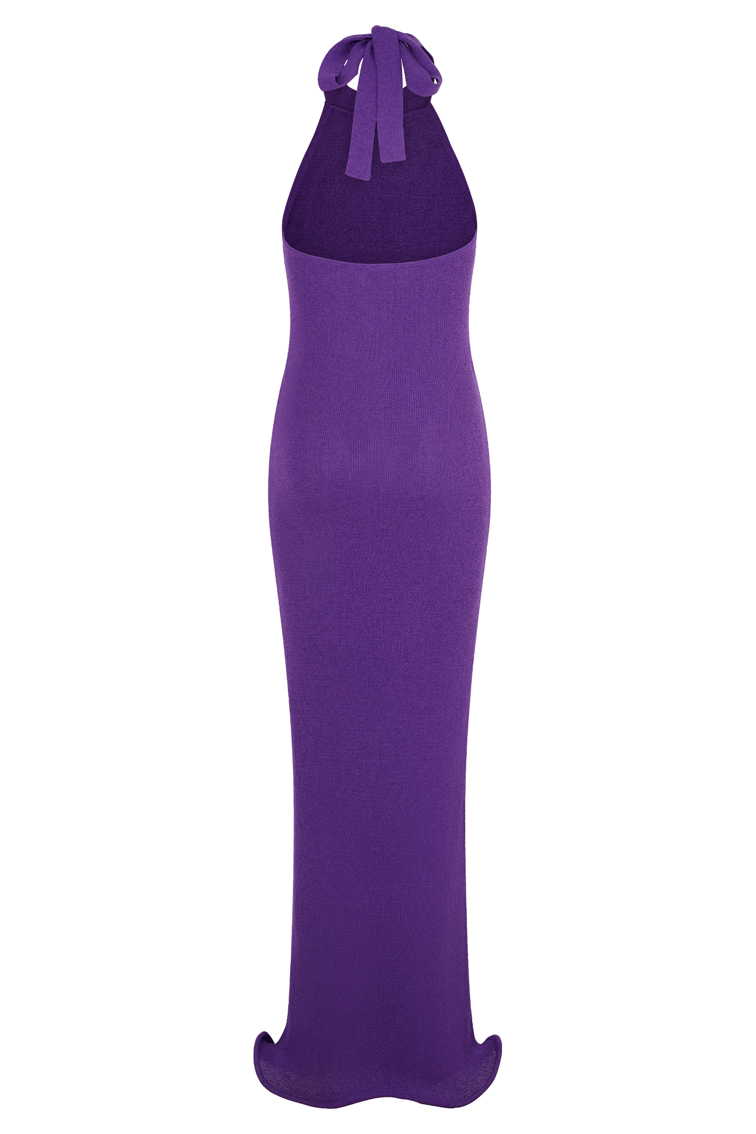 Melodie Halter Knit Maxi Dress - Purple