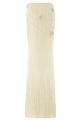 Orianna Orchid Knit Maxi Skirt - Ivory